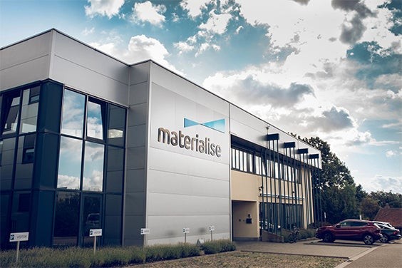 Exterior view of Materialise’s headquarters in Leuven, Belgium