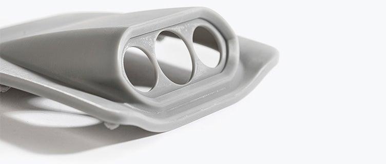 Angled view of a gauge 3D-printed in the Xtreme material